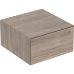 Mueble lateral Geberit ONE con un cajón: 45x24.5x47cm, Nogal hickory / Melamina estructura madera